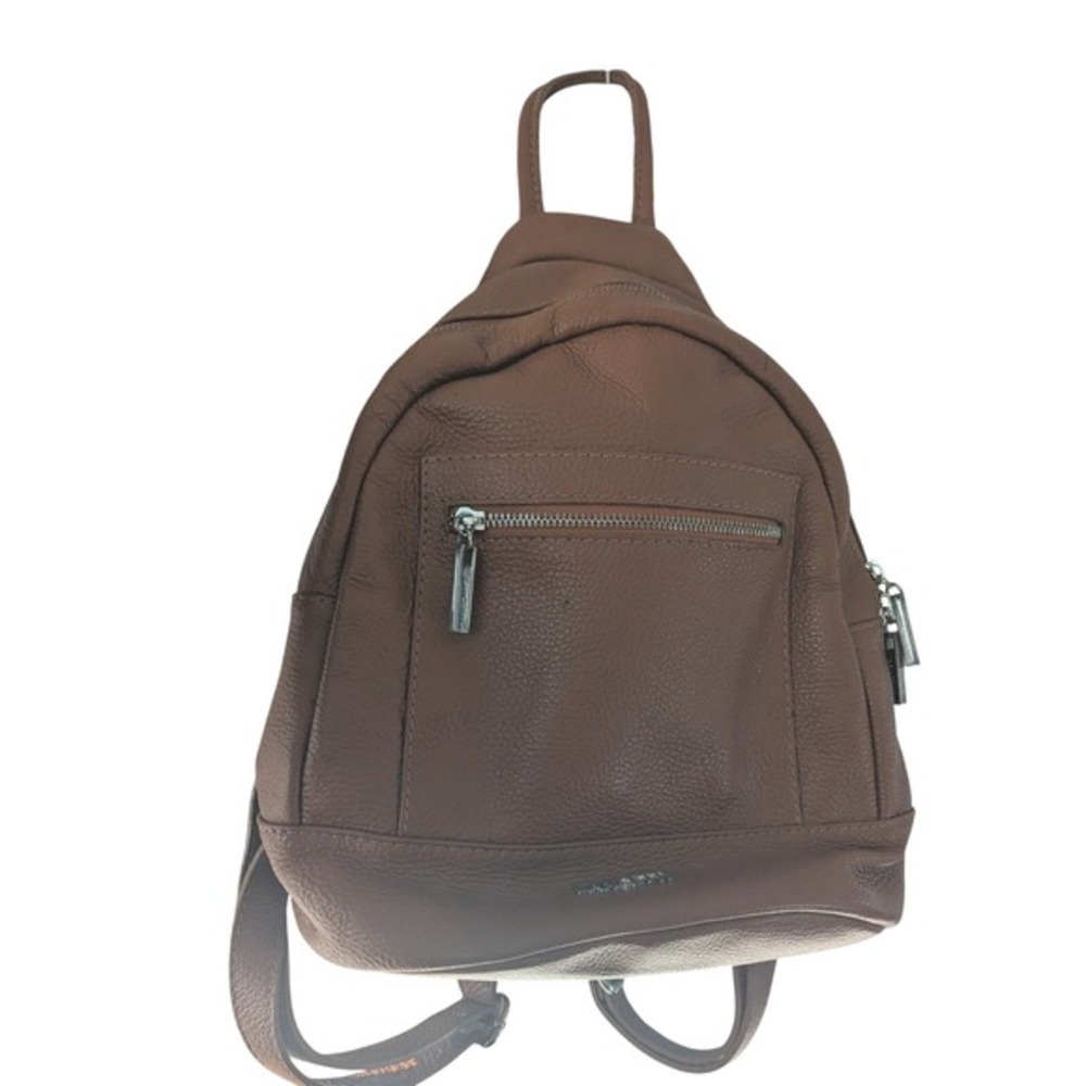 Brown Leather Lancetti  Mini Backpack/Bag‎